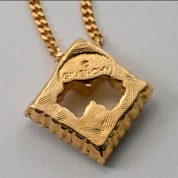 Givenchy Gold and Rhinestone “G” Logo Necklace - Picture 3 of 7